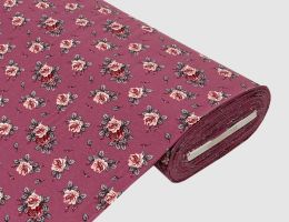 Jerseystoffe Rose klein Beere