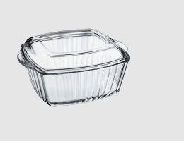 Auflaufform quadratisch Glas