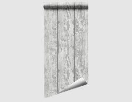 Papiertapete Holz Grau