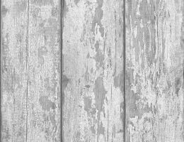 Papiertapete Holz Grau