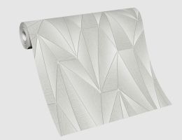 Vliestapete Grafik Metallic Grau