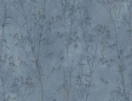 Papiertapete Blume Blau