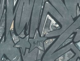Papiertapete Graffiti Grau