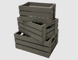 Holzbox Fidschi Grau