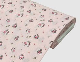 Dekostoff Einhorn Rosa