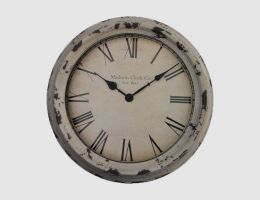 Wanduhr antik weiß