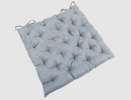 Abb. Stuhlkissen Alcantara silber