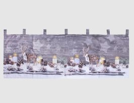 Abb. LED-Scheibengardine Winter Bunt