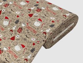 Abb. Dekostoff X-mas Natur