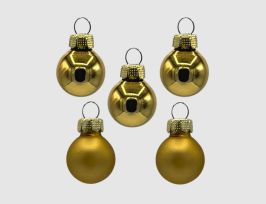 Abb. Weihnachtskugeln Gold Glas Ø2cm matt & glänzend