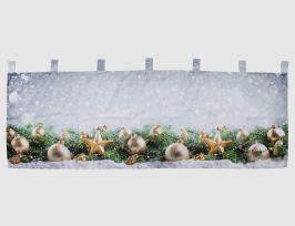 Abb. LED-Scheibengardine Weihnachtsdeko Gold