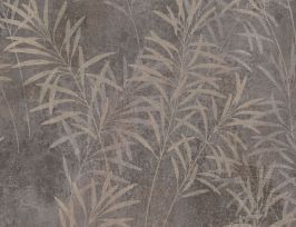 Abb. Vliestapete Blume Grau Creme