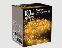 Abb. Drahtbeleuchtung 180 LED Cluster 1,8m