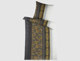 Abb. Bettwäsche Alida Schwarz, Gold 135x200cm