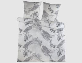 Bettwäsche Palmira Silber, Anthrazit 200x200cm