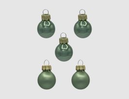 Abb. Weihnachtskugeln Salbei Glas Ø2cm matt & glänzend