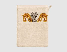 Abb. Waschlappen Jungle Creme 16x21cm