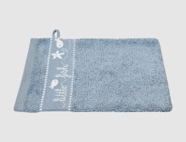 Abb. Waschlappen Fisch Blau 16x21cm