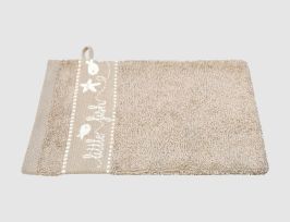 Abb. Waschlappen Fisch Natur 16x21cm