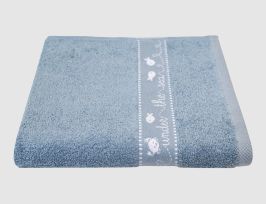 Abb. Handtuch Fisch Blau 50x100cm