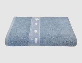 Abb. Duschtuch Fisch Blau 70x140cm