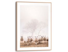 Abb. Bild Slim Frame Wood Schafe