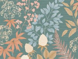 Abb. Vliestapete Botanisches Blumenmotiv bunt