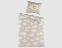 Abb. Bettwäsche Kinder Wolke Creme 100x135cm