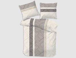 Abb. Bettwäsche Streifen Beige 135x200cm