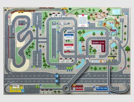 Abb. Spielteppich Straße Bunt 160x230cm