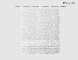 Abb. Raffrollo Blumen Weiß 140x100cm