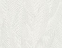 Abb. Vliestapete Blätter Weiß