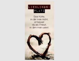 Abb. Bild Lieblingsplatz mit Herzmotiv und Spruch