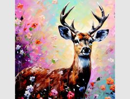 Abb. Bild Farbenfoher Hirsch