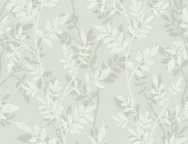 Abb. Vliestapete Ranken Blätter Salbeigrün