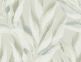 Abb. Vliestapete Blätter Aquarell Grün, Creme