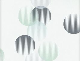 Abb. Vliestapete Kreise Grün