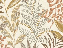 Abb. Vliestapete Blattmotiv Botanisch Beige, Braun