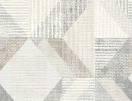 Abb. Vliestapete Grafik Beige, Grau