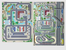 Abb. Spielteppich Straße Bunt