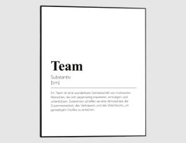 Abb. Bild Slim Frame Black Team 40x50cm