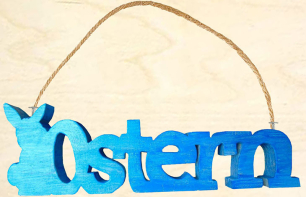 Osterdeko selbst machen: „Ostern“-Schild