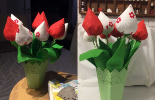 Tulpen nähen: Nähanleitung für selbstgemachte Stoffblumen