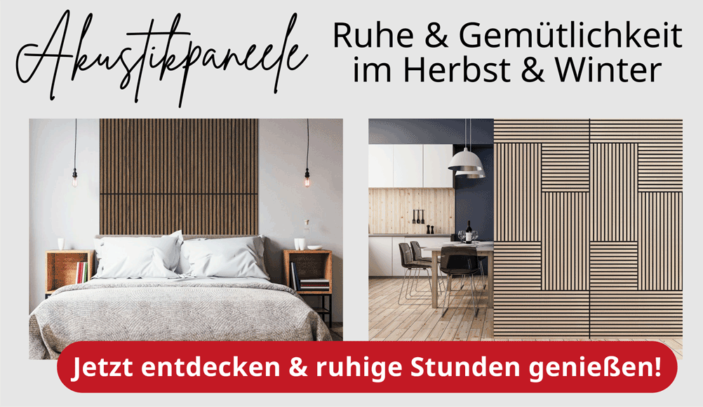 Raumbilder Akustikpaneele - Ruhe und Gemütlichkeit im Herbst & Winter - jetzt entdecken und ruhige Stunden genießen!