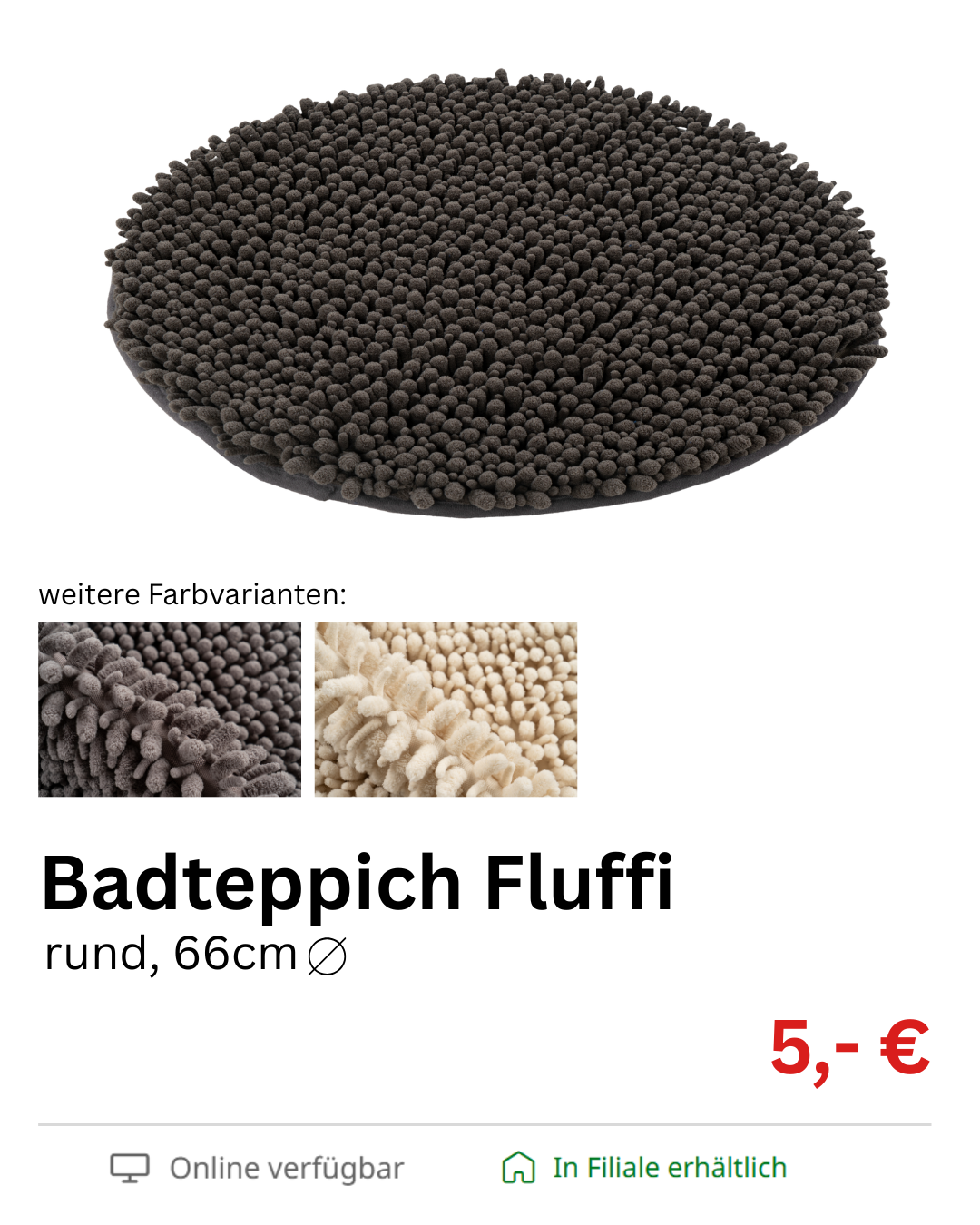 Badteppich Fluffi rund &ndash; Aktionsangebot tedox Herbst 2026