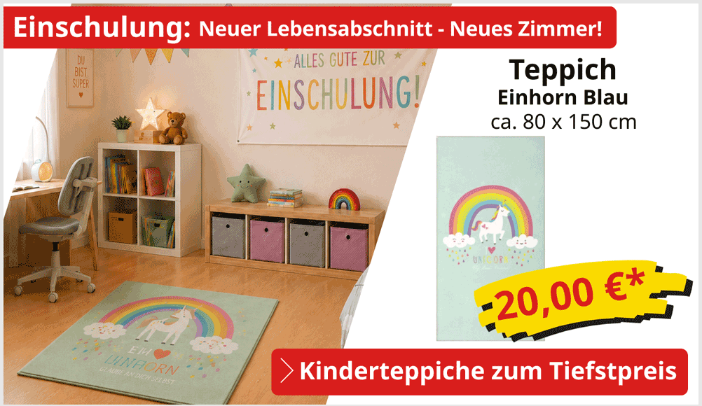 tedox Kinderteppich günstig Einschulung: Neuer Lebensabschnitt, neues Zimmer! Jetzt neuen Kinderteppich zum Tiefstpreis bei tedox kaufen!