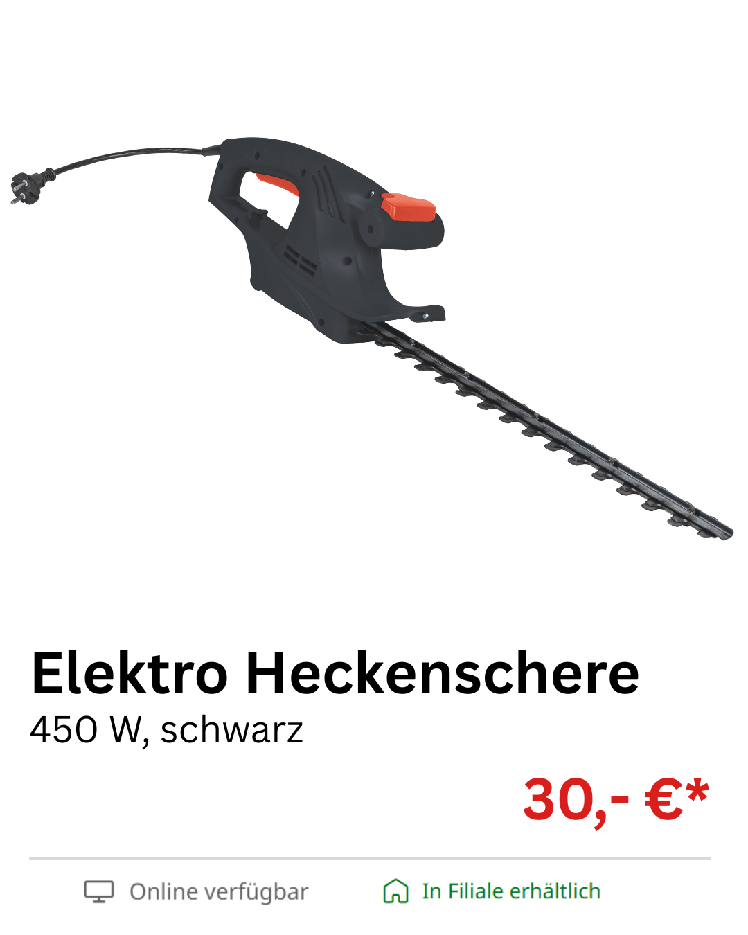 Elektro Heckenschere &ndash; Aktionsangebot tedox Herbst 2026