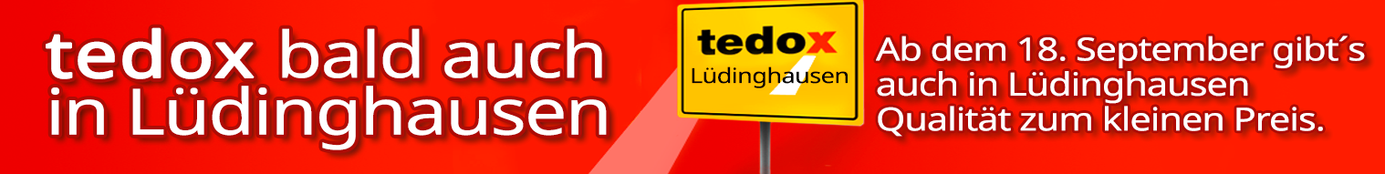 tedox ab 18.09.2025 in Lüdinghausen! Mehr Informationen auf der Filialseite