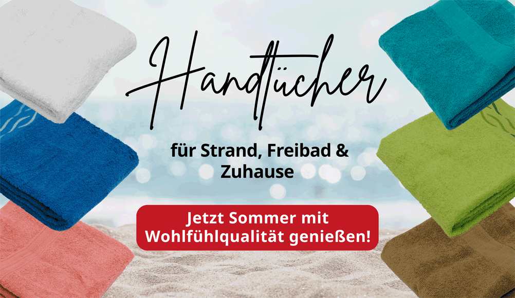 Bunte Handtücher für Strand, Freibad & Zuhause im tedox Online-Shop – jetzt Sommer mit Wohlfühlqualität genießen!