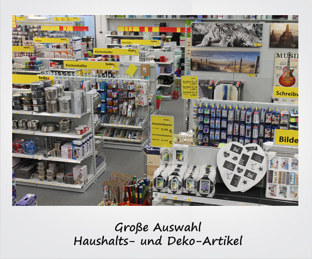 Große Auswahl Haushalts- und Deko-Artikel